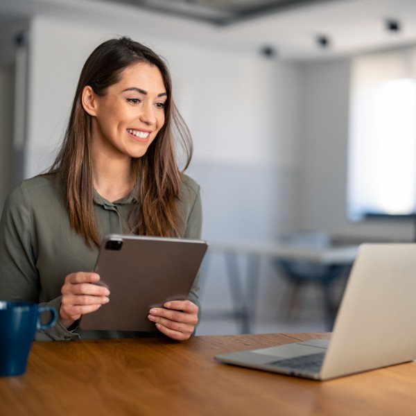 Una coach che svolge il coaching manageriale online