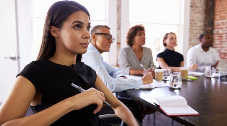 primo piano su un team di collaboratori